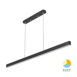 Pendelleuchte 120cm Balken LED - 30W 3000Lm - Schwarz - CCT-Schalter (3000/4000/6500K) - Nicht dimmbar