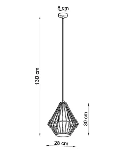 Pendelleuchte DEMI Weiß - 1x E27 Fassung - max. 60W - exkl. LED's