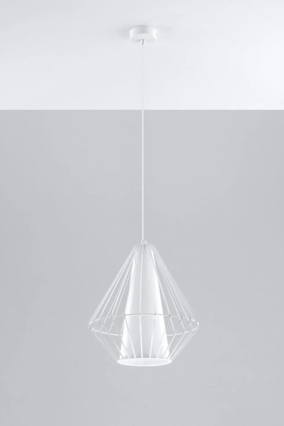 Pendelleuchte DEMI Weiß - 1x E27 Fassung - max. 60W - exkl. LED's