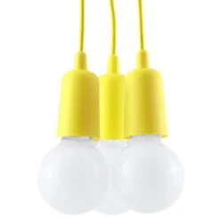 Pendelleuchte DIEGO 3 Gelb - 3x E27 Fassung - max. 3x60W - exkl. LED's