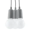 Pendelleuchte DIEGO 3 Grau - 3x E27 Fassung - max. 3x60W - exkl. LED's
