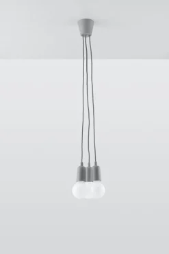 Pendelleuchte DIEGO 3 Grau - 3x E27 Fassung - max. 3x60W - exkl. LED's