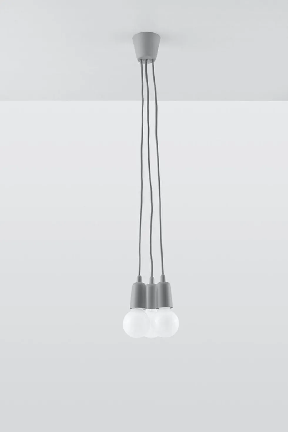 Pendelleuchte DIEGO 3 Grau - 3x E27 Fassung - max. 3x60W - exkl. LED's