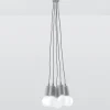 Pendelleuchte DIEGO 5 Grau - 5x E27 Fassung - max. 5x60W - exkl. LED's