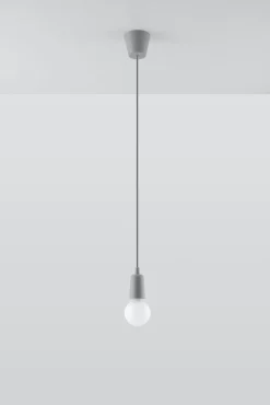 Pendelleuchte DIEGO 1 Grau - 1x E27 Fassung - max. 60W - exkl. LED's