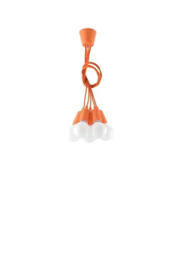 Pendelleuchte DIEGO 5 Orange - 5x E27 Fassung - max. 5x60W - exkl. LED's