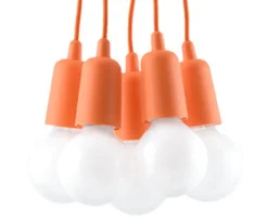 Pendelleuchte DIEGO 5 Orange - 5x E27 Fassung - max. 5x60W - exkl. LED's