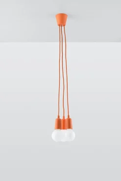 Pendelleuchte DIEGO 3 Orange - 3x E27 Fassung - max. 3x60W - exkl. LED's
