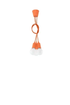 Pendelleuchte DIEGO 3 Orange - 3x E27 Fassung - max. 3x60W - exkl. LED's