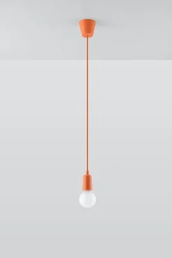 Pendelleuchte DIEGO 1 Orange - 1x E27 Fassung - max. 60W - exkl. LED's
