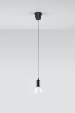 Pendelleuchte DIEGO 1 Schwarz - 1x E27 Fassung - max. 60W - exkl. LED's