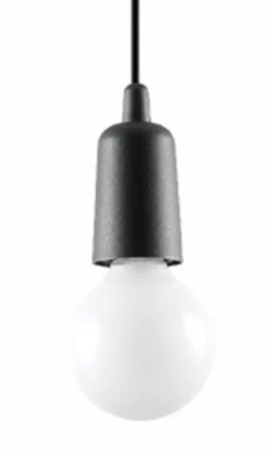 Pendelleuchte DIEGO 1 Schwarz - 1x E27 Fassung - max. 60W - exkl. LED's