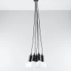 Pendelleuchte DIEGO 5 Schwarz - 5x E27 Fassung - max. 5x60W - exkl. LED's