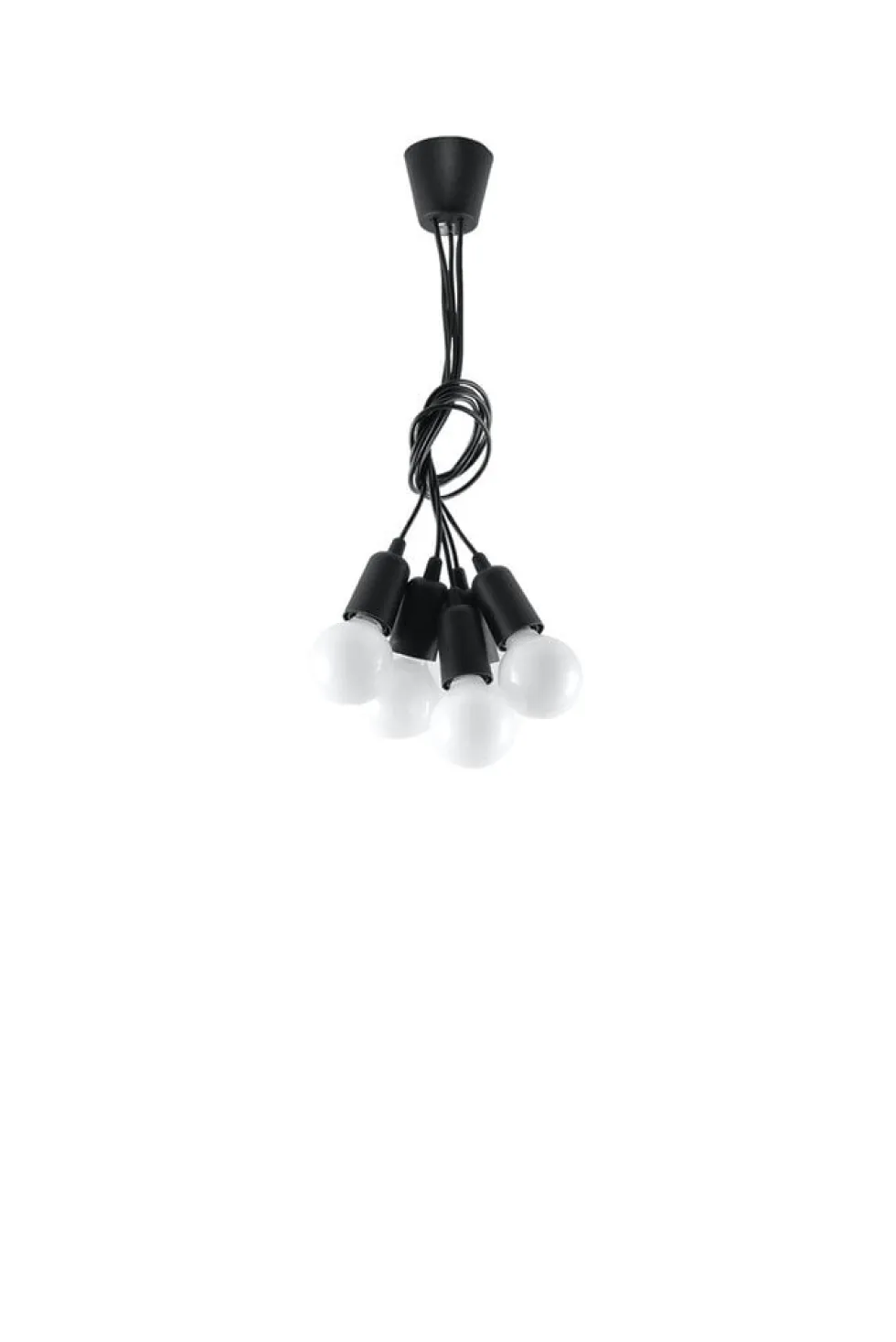 Pendelleuchte DIEGO 5 Schwarz - 5x E27 Fassung - max. 5x60W - exkl. LED's