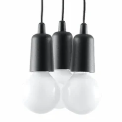 Pendelleuchte DIEGO 3 Schwarz - 3x E27 Fassung - max. 3x60W - exkl. LED's