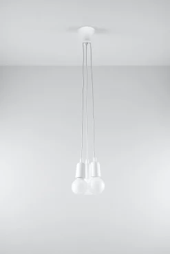 Pendelleuchte DIEGO 3 Weiß - 3x E27 Fassung - max. 3x60W - exkl. LED's
