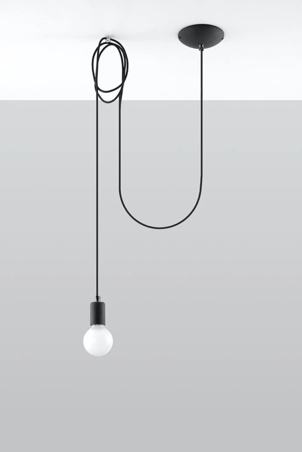 Pendelleuchte EDISON 1 Schwarz - 1x E27 Fassung - max. 60W - exkl. LED's