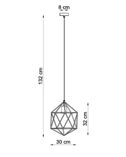 Pendelleuchte GASPARE Schwarz - 1x E27 Fassung - max. 60W - exkl. LED's