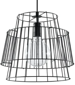 Pendelleuchte GATE Schwarz - 1x E27 Fassung - max. 60W - exkl. LED's
