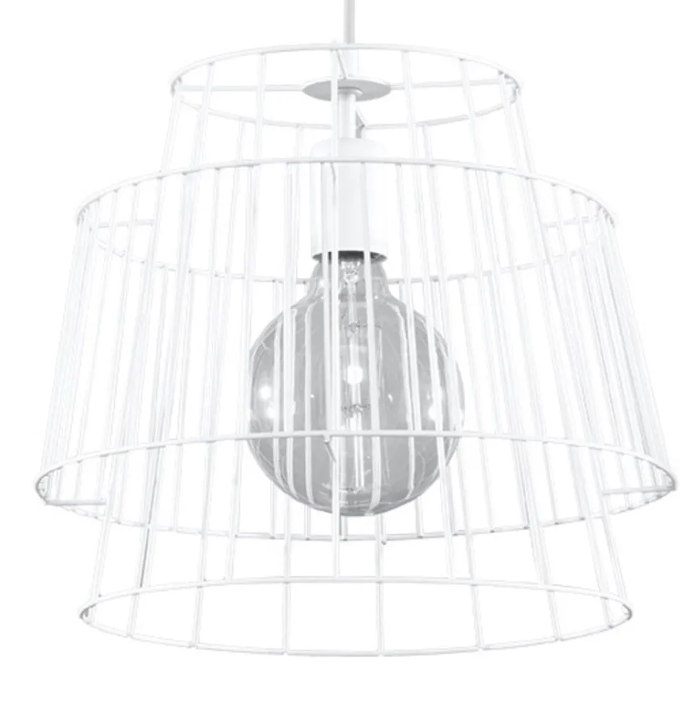 Pendelleuchte GATE Weiß - 1x E27 Fassung - max. 60W - exkl. LED's