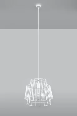Pendelleuchte GATE Weiß - 1x E27 Fassung - max. 60W - exkl. LED's