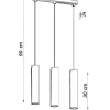 Pendelleuchte LINO 3 Holz - 3x GU10 Fassung - max. 3x40W - exkl. LED's