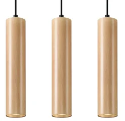 Pendelleuchte LINO 3 Holz - 3x GU10 Fassung - max. 3x40W - exkl. LED's