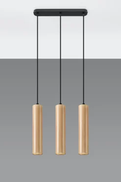 Pendelleuchte LINO 3 Holz - 3x GU10 Fassung - max. 3x40W - exkl. LED's