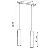 Pendelleuchte LINO 2 Holz - 2x GU10 Fassung - max. 2x40W - exkl. LED's