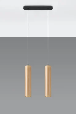 Pendelleuchte LINO 2 Holz - 2x GU10 Fassung - max. 2x40W - exkl. LED's