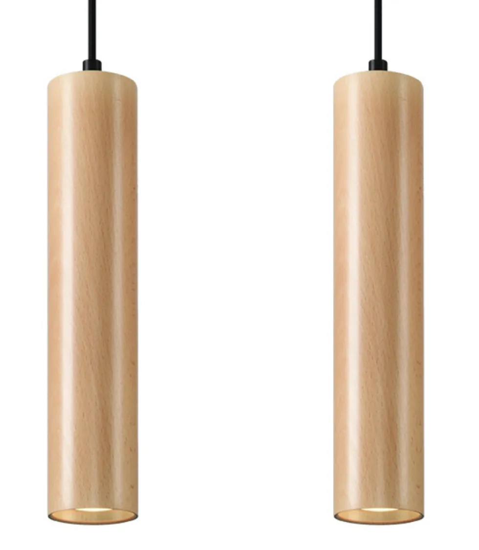 Pendelleuchte LINO 2 Holz - 2x GU10 Fassung - max. 2x40W - exkl. LED's