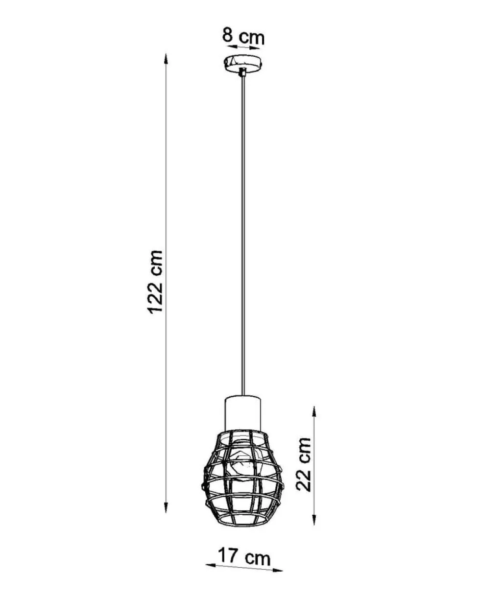 Pendelleuchte LUGO - 1x E27 Fassung - max. 60W - exkl. LED's
