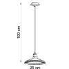 Pendelleuchte MARE 1 - 1x E27 Fassung - max. 60W - exkl. LED's