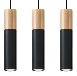Pendelleuchte PABLO 3 Schwarz - 3x GU10 Fassung - max. 3x40W - exkl. LED's