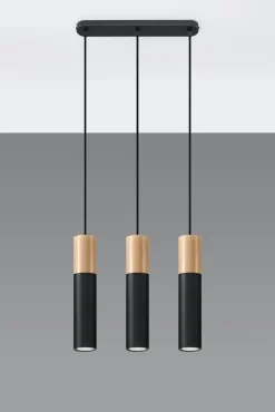 Pendelleuchte PABLO 3 Schwarz - 3x GU10 Fassung - max. 3x40W - exkl. LED's