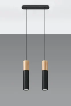 Pendelleuchte PABLO 2 Schwarz - 2x GU10 Fassung - max. 2x40W - exkl. LED's