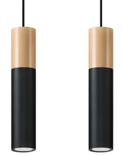 Pendelleuchte PABLO 2 Schwarz - 2x GU10 Fassung - max. 2x40W - exkl. LED's