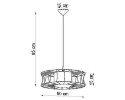 Pendelleuchte SALERNO Schwarz - 1x E27 Fassung - max. 60W - exkl. LED's