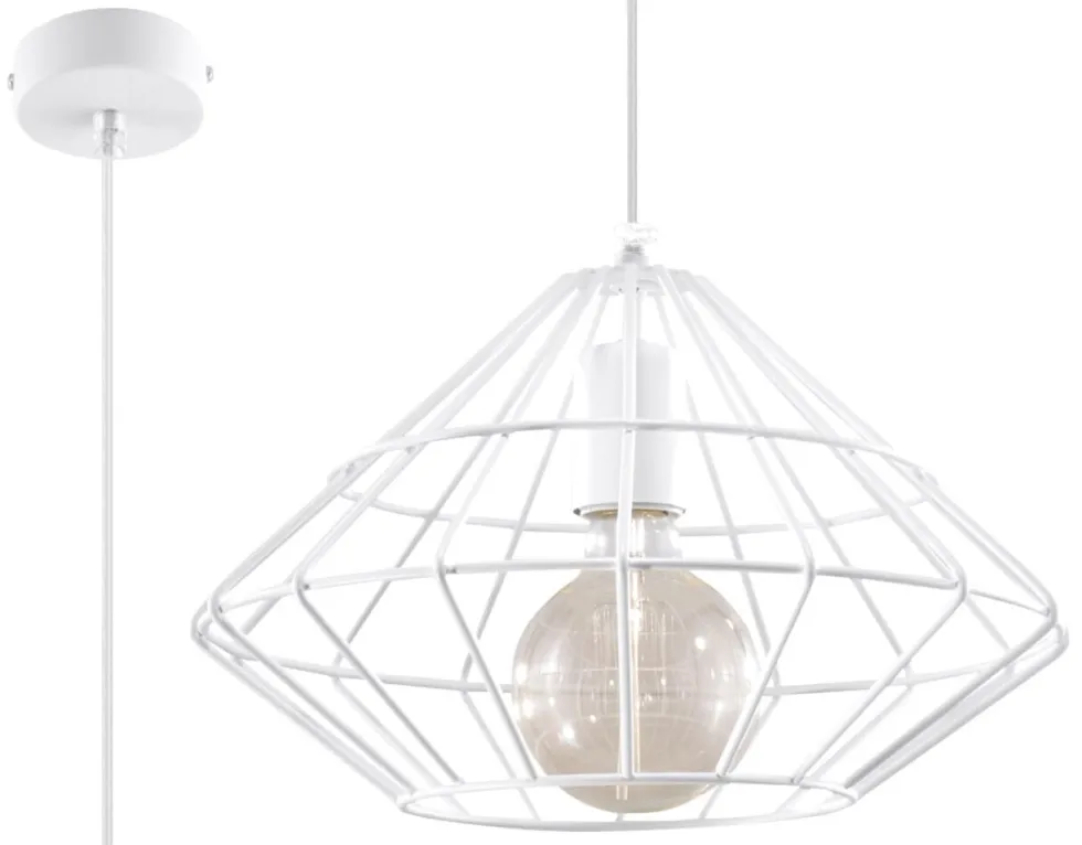 Pendelleuchte UMBERTO Weiß - 1x E27 Fassung - max. 60W - exkl. LED's