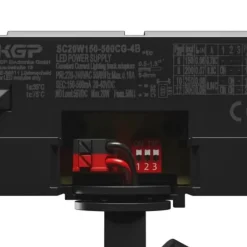 3-Phasen LED Schienenstrahler Andromeda – 4000 K – 25–27 W Multi-Lumen-Schalter – 170×74 mm – Schwarz