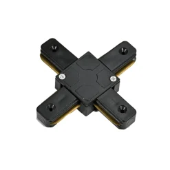 1-Phasen Schienenverbinder - X-Stück - Schwarz
