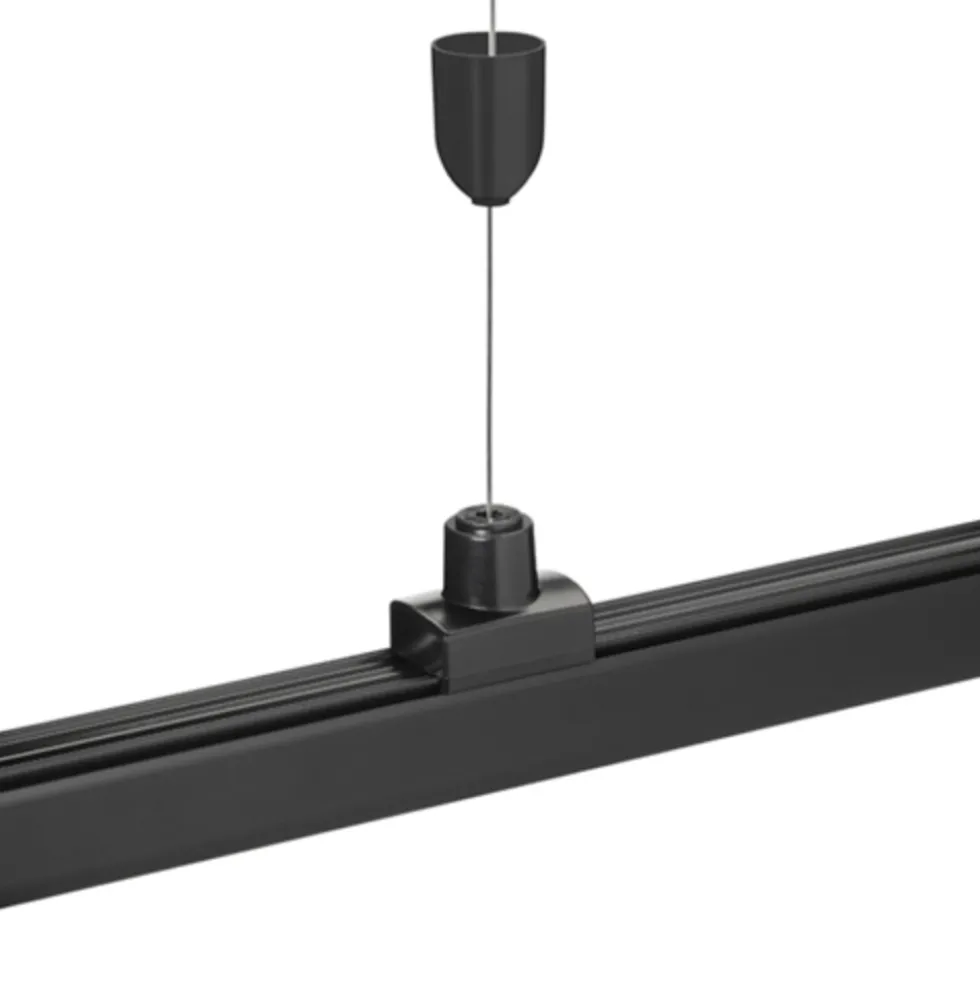 3-Phasen Schienen Zubehör | Aufhängeset Pendel - Stahlseil 3 Meter - Schwarz