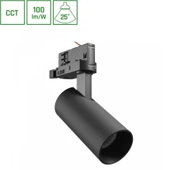 Professioneller 3-Phasen LED-Schienenstrahler Schwarz – 8W (800 lm) | CCT Einstellbar 3000K-6000K | Andromeda Prime