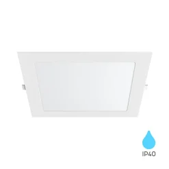 Quadratischer LED Einbaustrahler 225MM IP40 – 18W – Warmweiß 3000K – Einbaumaß 200x200mm