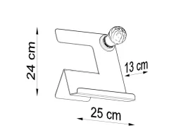 Schreibtischlampe INCLINE Schwarz - 1x E27 Fassung - max. 60W - exkl. LED's