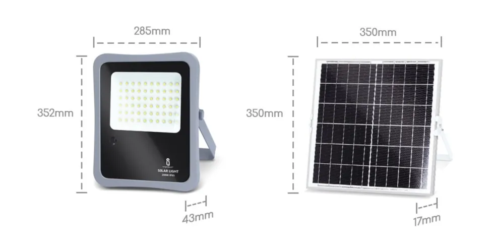 Solar Strahler 10XHS IP65 - 50W - 6500K - inkl. Fernbedienung