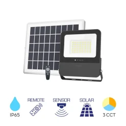 Solar Strahler 10XHS IP65 - 300W - 6500K - mit Fernbedienung