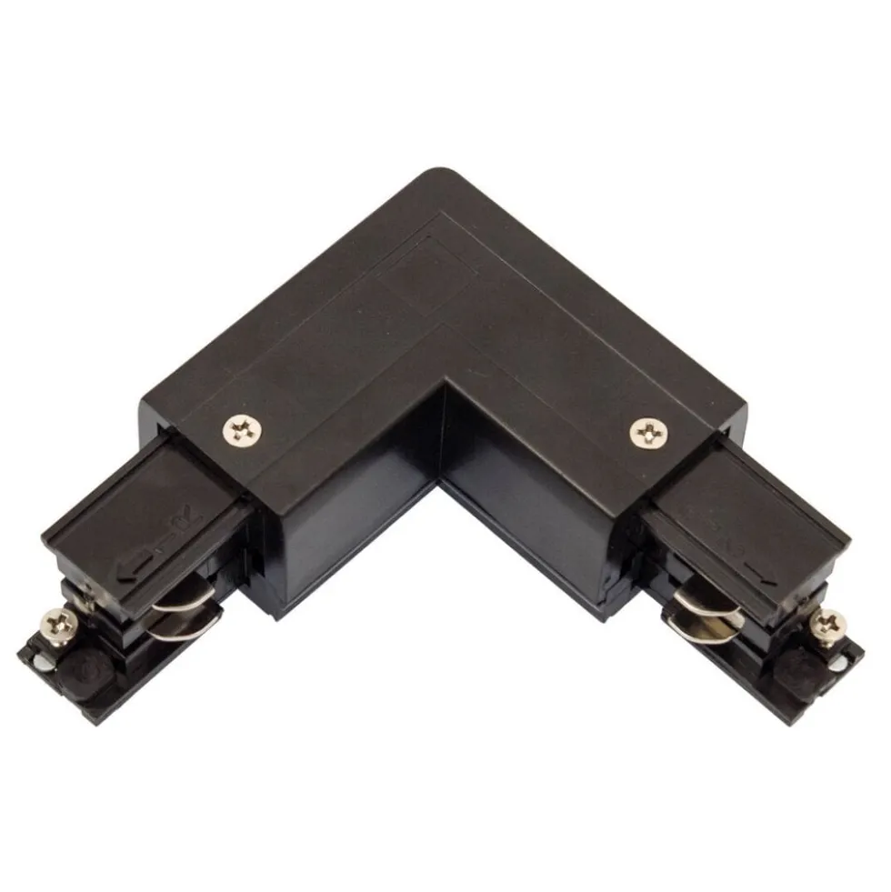 SPS 2 Schienenstrahler Eckverbinder L-Stück rechts Schwarz