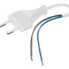 Stromkabel mit Stecker - 1,5 Meter - 2-polig - 230V - Weiß