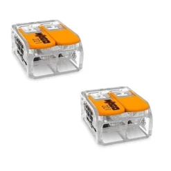 Stromkabel mit Stecker und Wago Lüsterklemmen - 1,5 Meter - 2-polig - 230V - mit Ein- und Ausschalter